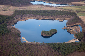 Neuthard, Kohlplattenschlag Nature Reserve in the district Graben in Graben-Neudorf in the state Baden-Wuerttemberg, Germany