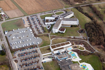Aerial view of Reh Clinic Sigmund Weil in the district Bad Mingolsheim in Bad Schönborn in the state Baden-Wuerttemberg, Germany