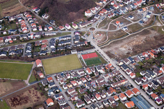 Sports fields in Rauenberg in the state Baden-Wuerttemberg, Germany