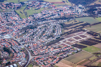 Ulmenweg in the district Altwiesloch in Wiesloch in the state Baden-Wuerttemberg, Germany