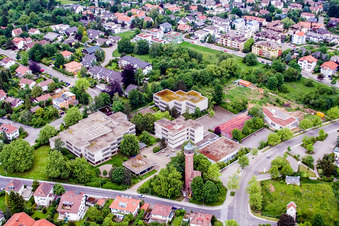 School building of the Reuchlin-Gymnasium Pforzheim in Pforzheim in the state Baden-Wurttemberg, Germany