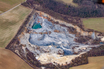 Limestone quarry in Wiesloch in the state Baden-Wuerttemberg, Germany