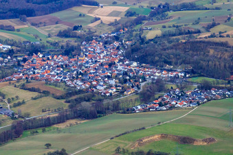 From the northwest in the district Schatthausen in Wiesloch in the state Baden-Wuerttemberg, Germany