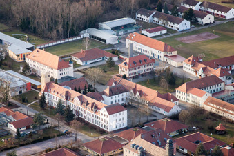 Aerial photograpy of Foundation, Jakob-Reeb-School, St. Joseph's Youth Center in Landau in der Pfalz in the state Rhineland-Palatinate, Germany