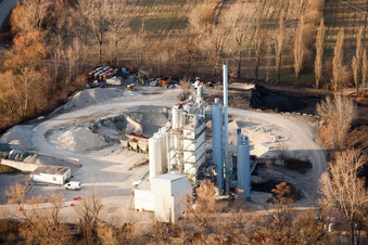 Asphalt plant at the bullet trap in Landau in der Pfalz in the state Rhineland-Palatinate, Germany