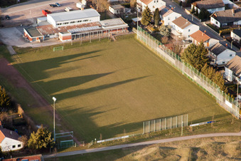 Sports field of SV 1961 e.V. in the town center in the district Dammheim in Landau in der Pfalz in the state Rhineland-Palatinate, Germany
