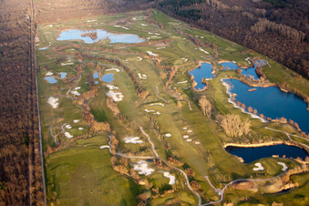 Golf Club Landgut Dreihof in the district Dreihof in Essingen in the state Rhineland-Palatinate, Germany from above