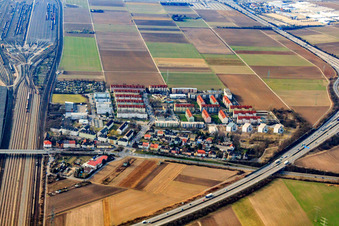 Kieselgrund in the district Hochstätt in Mannheim in the state Baden-Wuerttemberg, Germany