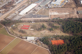 Forest racecourse of the Baden Racing Club in the district Seckenheim in Mannheim in the state Baden-Wuerttemberg, Germany