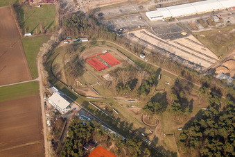 Racetrack racecourse Waldrennbahn Seckenheim in the district Seckenheim in Mannheim in the state Baden-Wurttemberg, Germany