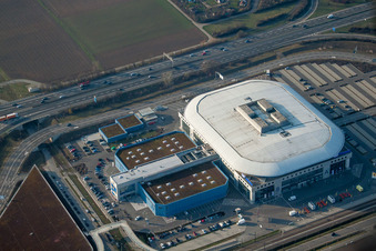 Event and music-concert grounds of the SAP Arena in Mannheim in the state Baden-Wurttemberg, Germany