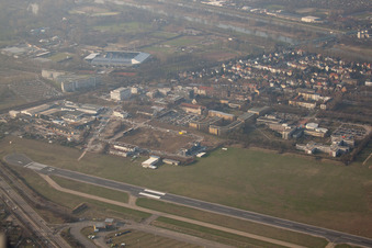 City Airport in the district Neuostheim in Mannheim in the state Baden-Wuerttemberg, Germany