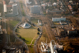 Building and Observatory of the Planetarium in the district Oststadt in Mannheim in the state Baden-Wurttemberg, Germany