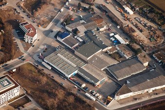 Harlachweg in the district Neuostheim in Mannheim in the state Baden-Wuerttemberg, Germany