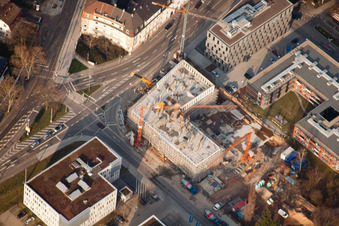 Aerial view of District Neuostheim in Mannheim in the state Baden-Wuerttemberg, Germany