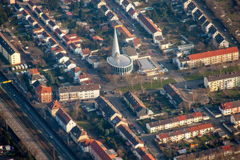 Church building of  in the district Rheinau in Mannheim in the state Baden-Wurttemberg, Germany