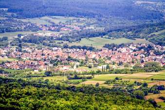 From the southeast in the district Dietlingen in Keltern in the state Baden-Wuerttemberg, Germany