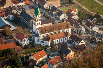 Catholic Church building in the village of in Ketsch in the state Baden-Wurttemberg, Germany