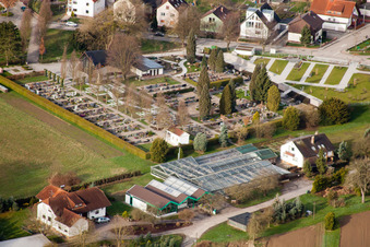 Cemetery in the district Neuburgweier in Rheinstetten in the state Baden-Wuerttemberg, Germany