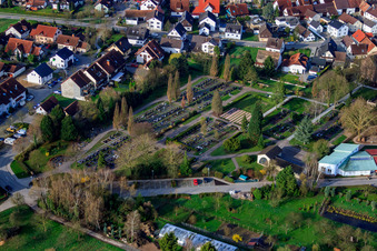 Cemetery in Au am Rhein in the state Baden-Wuerttemberg, Germany
