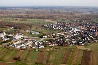 Oberwaldstr commercial area in Au am Rhein in the state Baden-Wuerttemberg, Germany