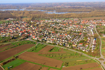 From the east in the district Illingen in Elchesheim-Illingen in the state Baden-Wuerttemberg, Germany