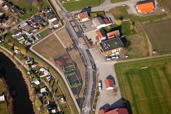 Oblique view of Munchhausen in the state Bas-Rhin, France