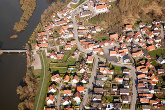 Munchhausen in the state Bas-Rhin, France viewn from the air