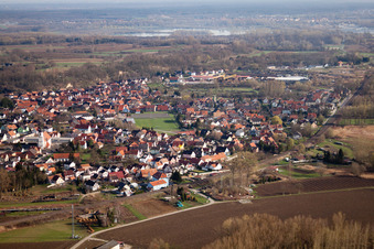 Bird's eye view of Mothern in the state Bas-Rhin, France