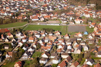 Bird's eye view of Mothern in the state Bas-Rhin, France