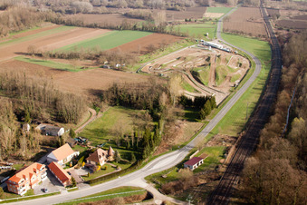 Mothern in the state Bas-Rhin, France from a drone
