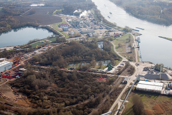 Oblique view of Lauterbourg in the state Bas-Rhin, France