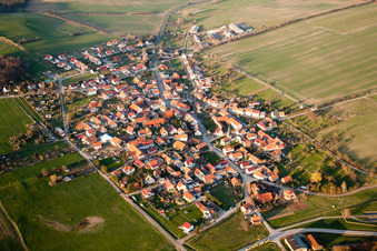 Village view of Bittstaedt in the state Thuringia