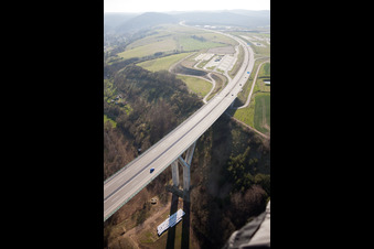 A71 valley bridge over the Zahme Gera in the district Geraberg in Geratal in the state Thuringia, Germany