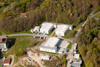Pfinztal, Fraunhofer Institute for Chemical Technology (ICT) in the district Grötzingen in Karlsruhe in the state Baden-Wuerttemberg, Germany from the plane