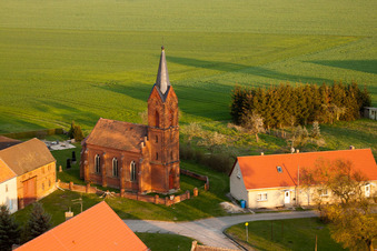 Churches building the chapel Dorfkirche Hoefgen in Niederer Flaeming in the state Brandenburg