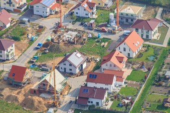On the high trail in Kandel in the state Rhineland-Palatinate, Germany from above