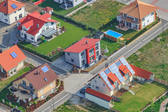 Bird's eye view of On the high trail in Kandel in the state Rhineland-Palatinate, Germany