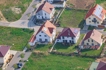 Drone image of On the high trail in Kandel in the state Rhineland-Palatinate, Germany
