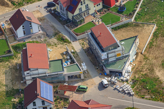 On the high trail in Kandel in the state Rhineland-Palatinate, Germany from the drone perspective