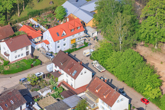 Elsässerstr in Kandel in the state Rhineland-Palatinate, Germany from the drone perspective