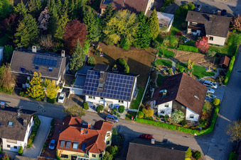 Aerial view of Rebgärtenstr in the district Stupferich in Karlsruhe in the state Baden-Wuerttemberg, Germany