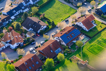 Drone image of Traminerstr in the district Stupferich in Karlsruhe in the state Baden-Wuerttemberg, Germany