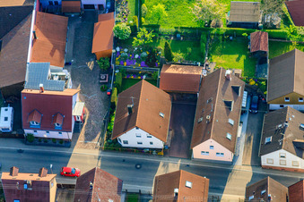 Thomashofstr in the district Stupferich in Karlsruhe in the state Baden-Wuerttemberg, Germany from above