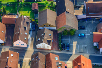 Thomashofstr in the district Stupferich in Karlsruhe in the state Baden-Wuerttemberg, Germany out of the air