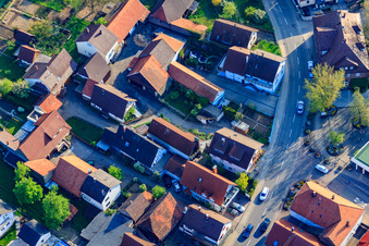 Kleinsteinbacher Straße in the district Stupferich in Karlsruhe in the state Baden-Wuerttemberg, Germany out of the air
