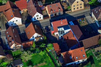 Thomashofstr in the district Stupferich in Karlsruhe in the state Baden-Wuerttemberg, Germany viewn from the air