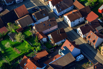 Thomashofstr in the district Stupferich in Karlsruhe in the state Baden-Wuerttemberg, Germany from a drone