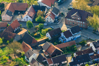 Oblique view of Local administration Stupferich in the district Stupferich in Karlsruhe in the state Baden-Wuerttemberg, Germany