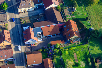 Thomashofstr in the district Stupferich in Karlsruhe in the state Baden-Wuerttemberg, Germany from above